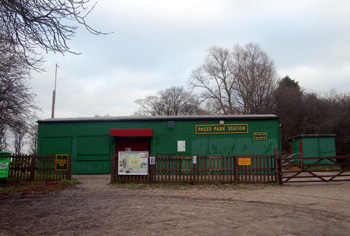 Pages Park Station on the narrow gauge railway December 2008